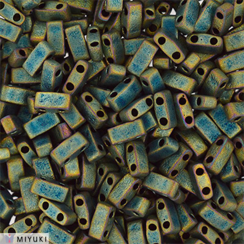 Miyuki Half Tila Matted Metallic Patina Iris HTL2008