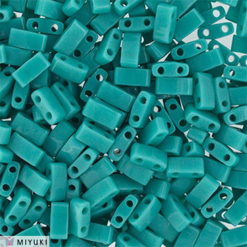 Miyuki Half Tila Beads Opaque Turquoise Green HTL0412