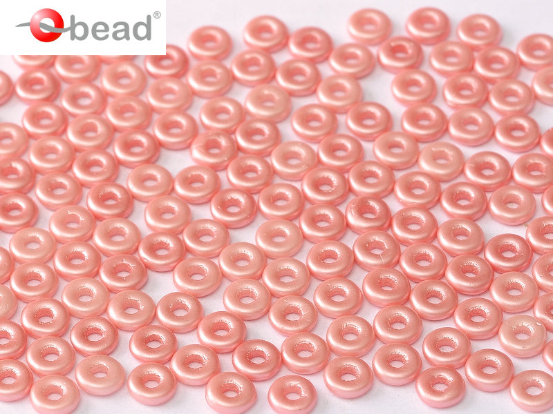 O bead ® 1 x 4 mm Alabaster Pastel Light Coral 25007