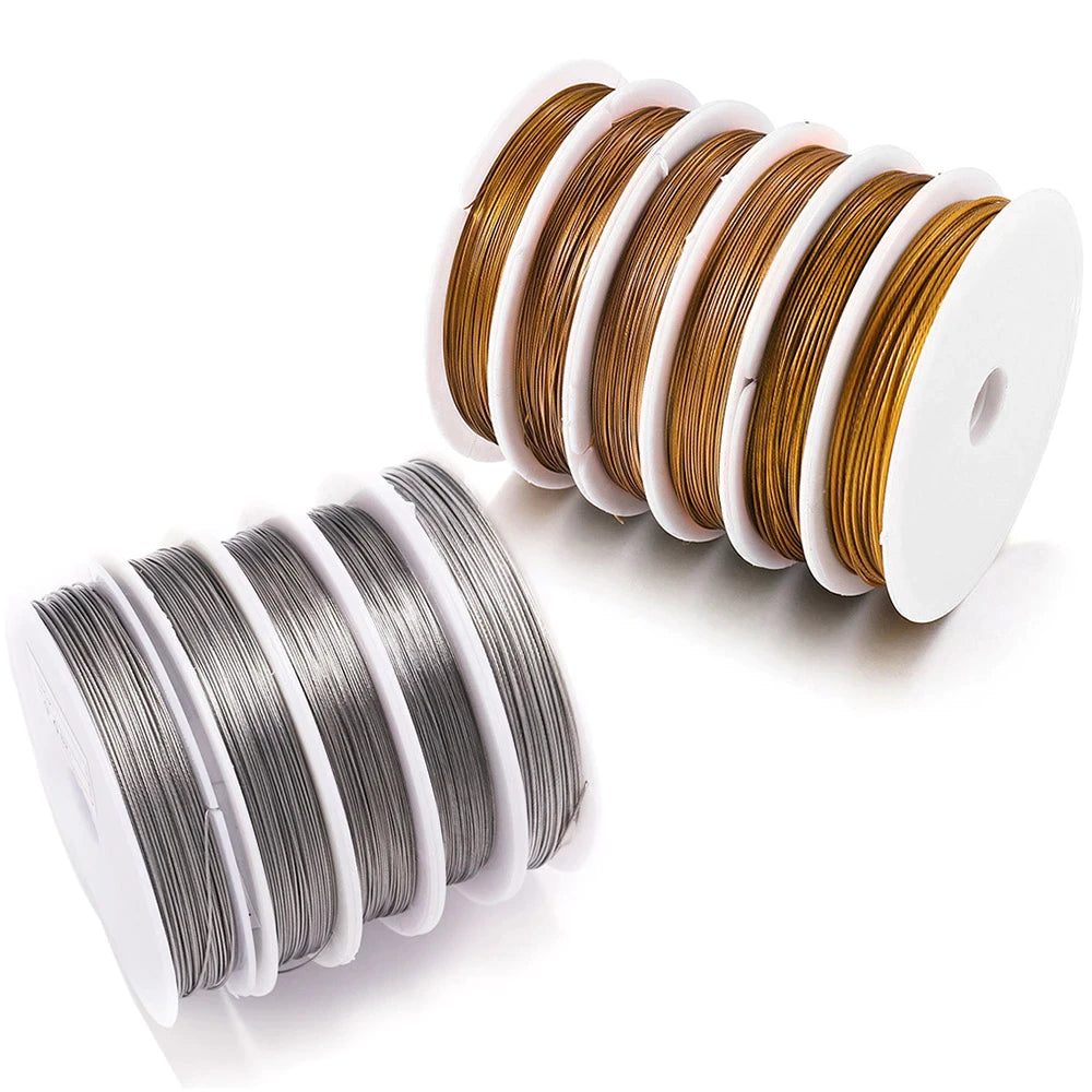 Stainless steel wire silver color 0.38mm 25 m per roll