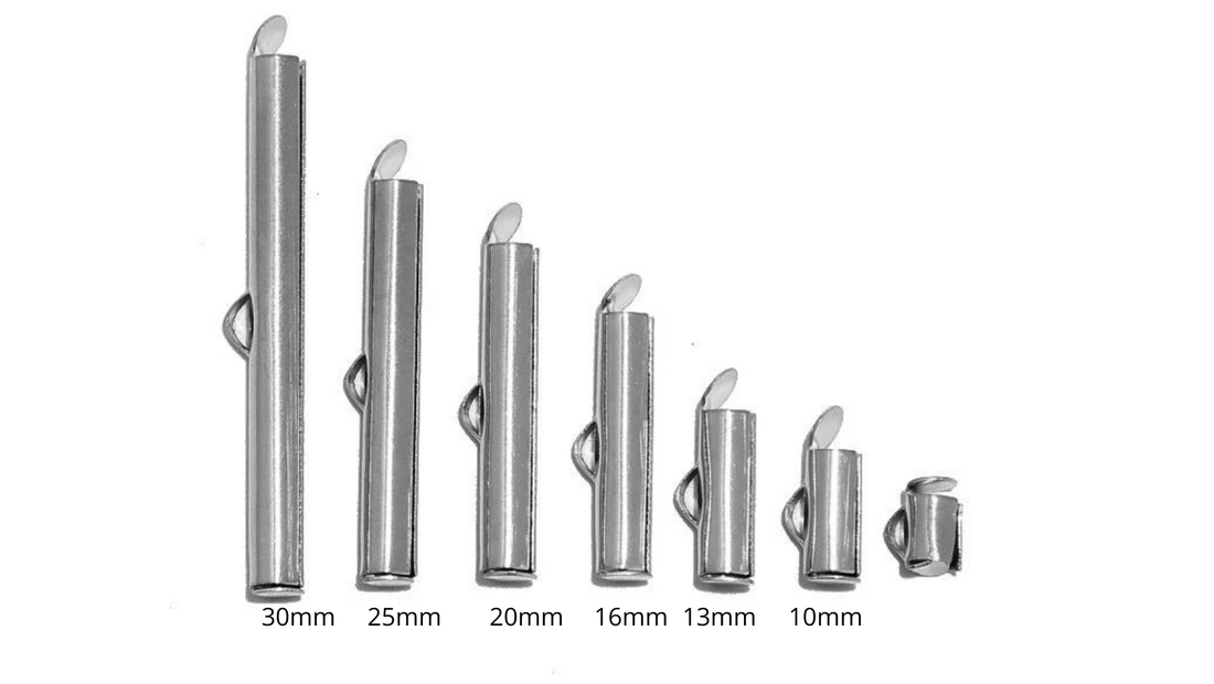 RVS Delica Slide zilver/staal 13mm 4 stuks