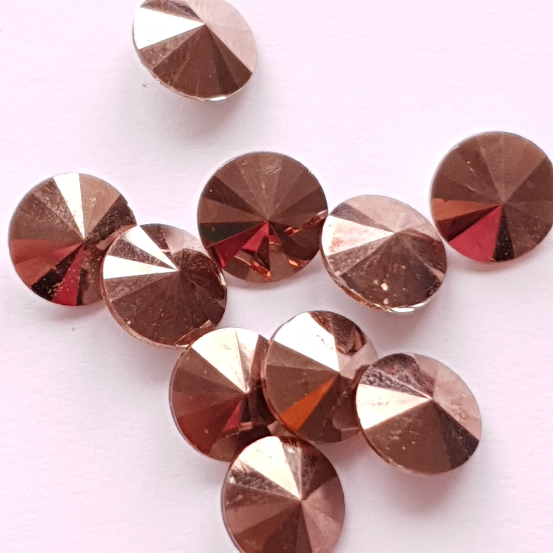 Rivoli Metallic Oud Roze 10 mm 5 stuks