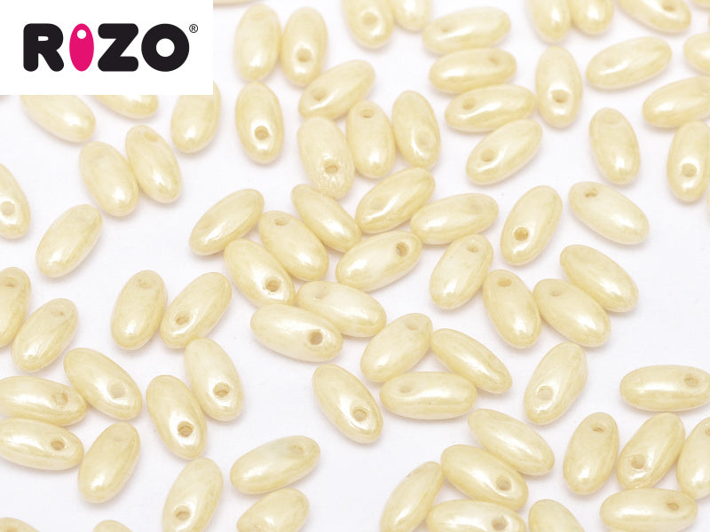 Rizo 2,5 x 6 mm Chalk White Champagne Luster