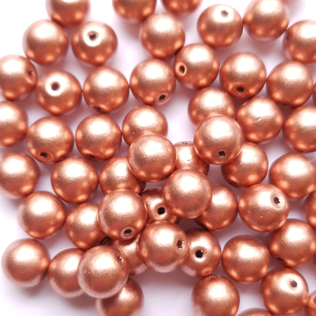 Tsjechisch glaskralen Rond 6mm Vintage Copper 01770