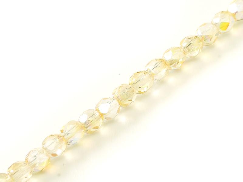 Fire Polished 4 mm Crystal Yellow Rainbow 98531 50st