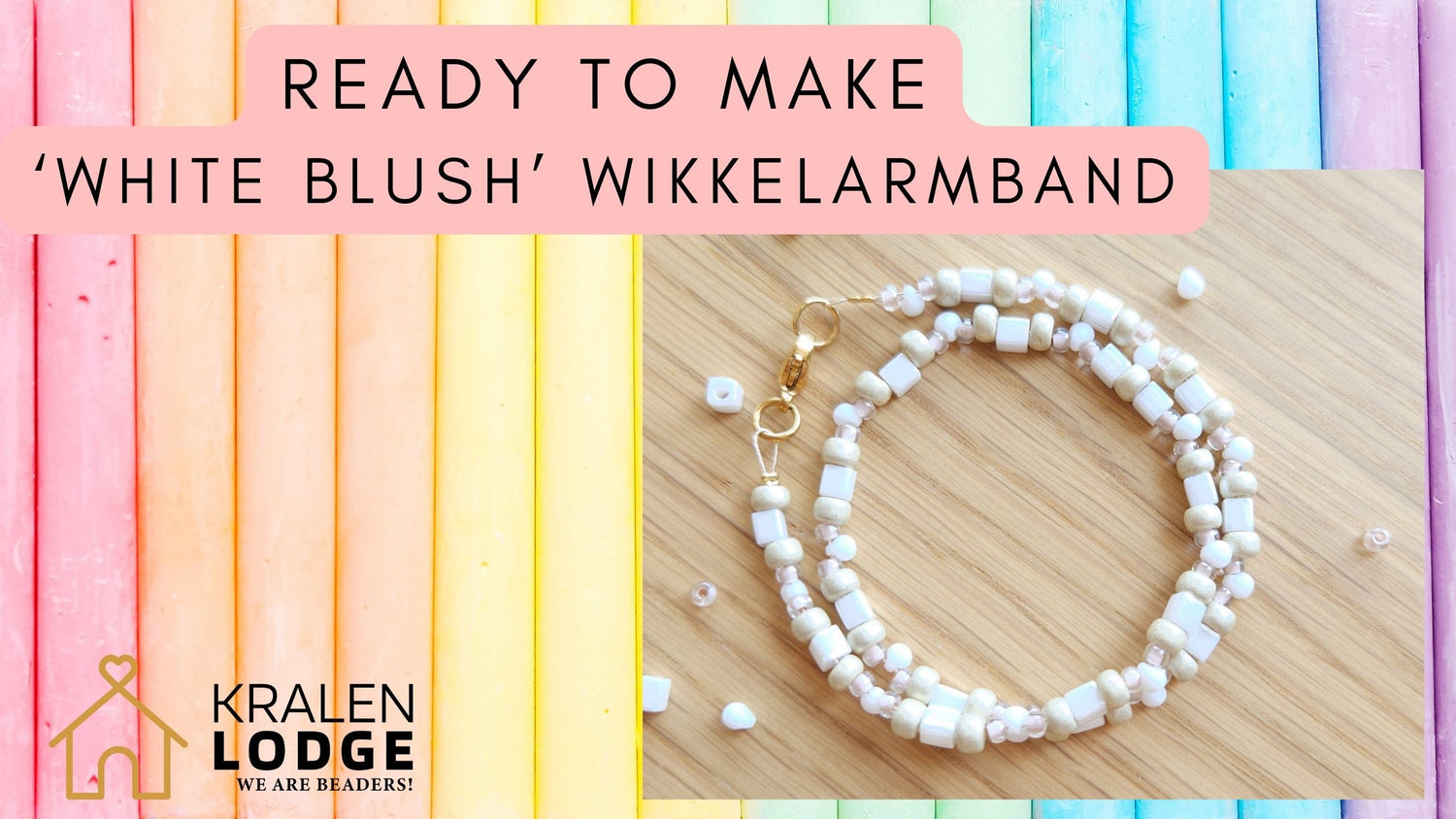 White Blush wikkelarmband