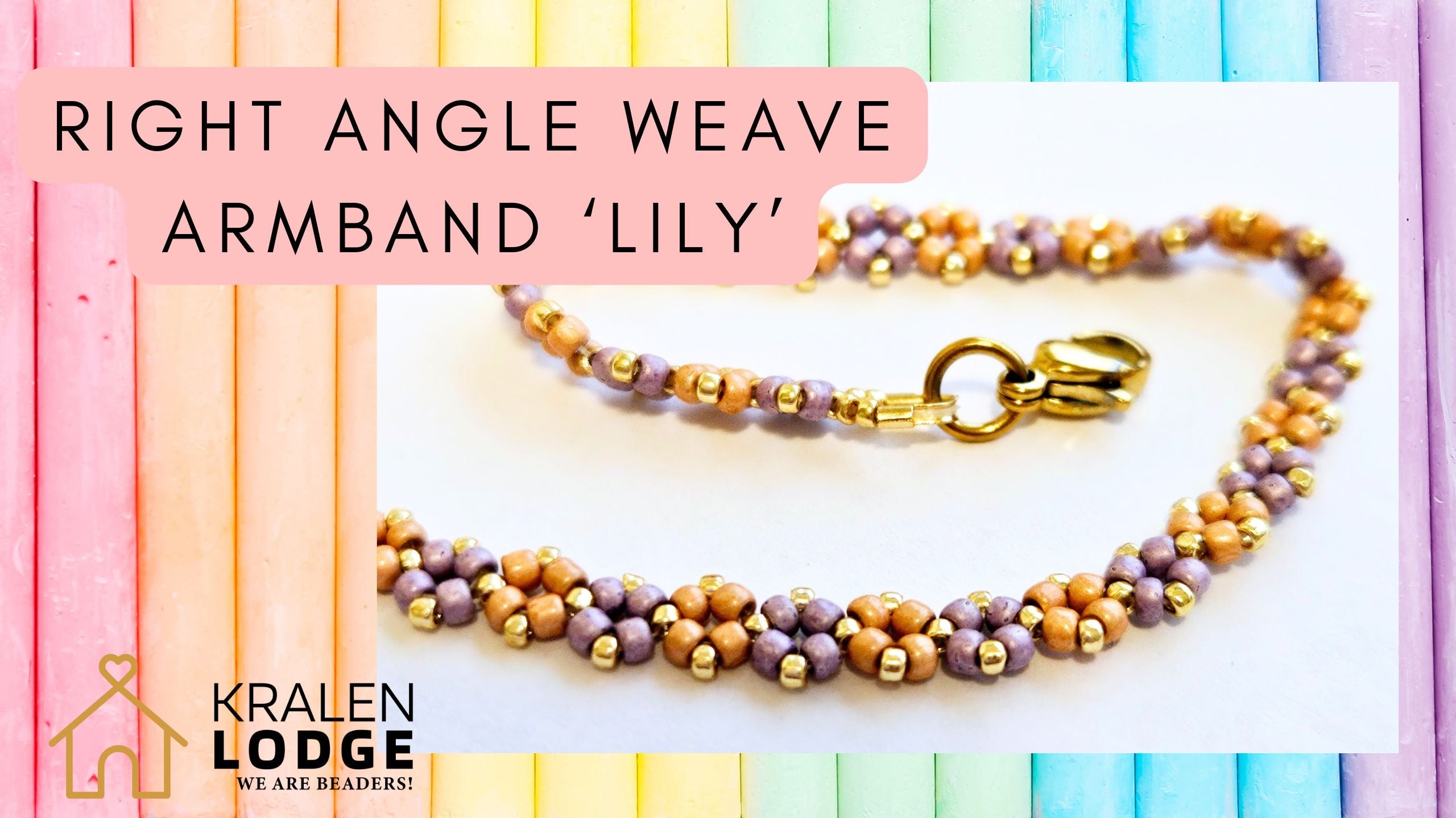 Right angle weave armband 'Lily'