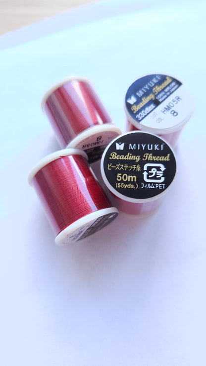 Miyuki Beading draad 50 meter Red