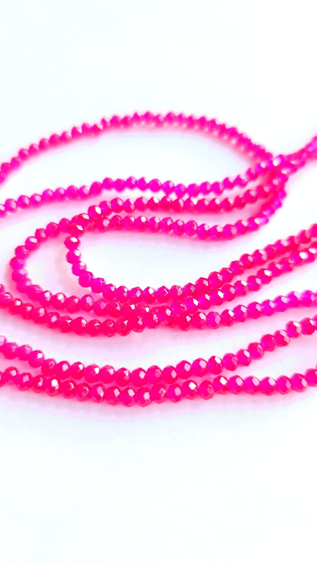 Rondelle 2mm Hot Pink