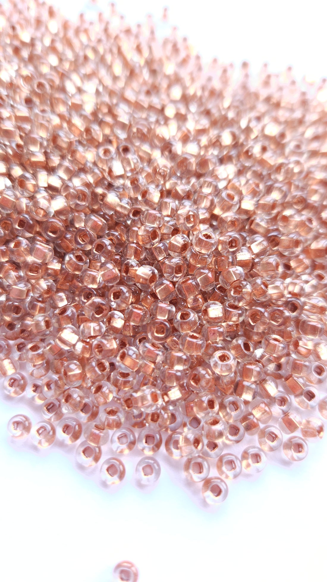 Preciosa Rocailles 6/0 Crystal Copper lined