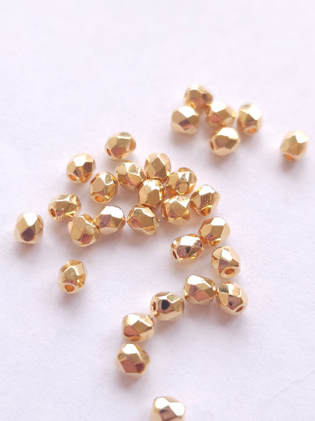 Fire Polished 3mm 24kt Gold Plated