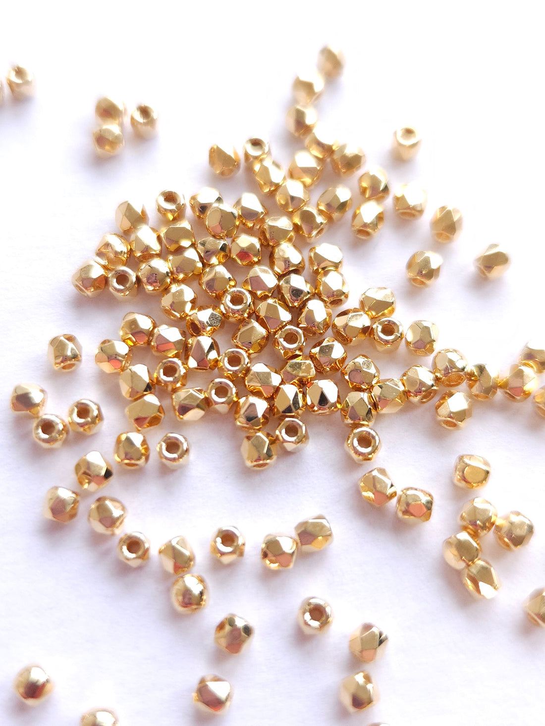 Fire Polished 2mm Crystal 24kt Gold Plated