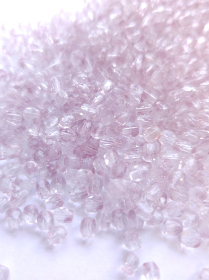 Fire Polished 4mm Crystal Mauve