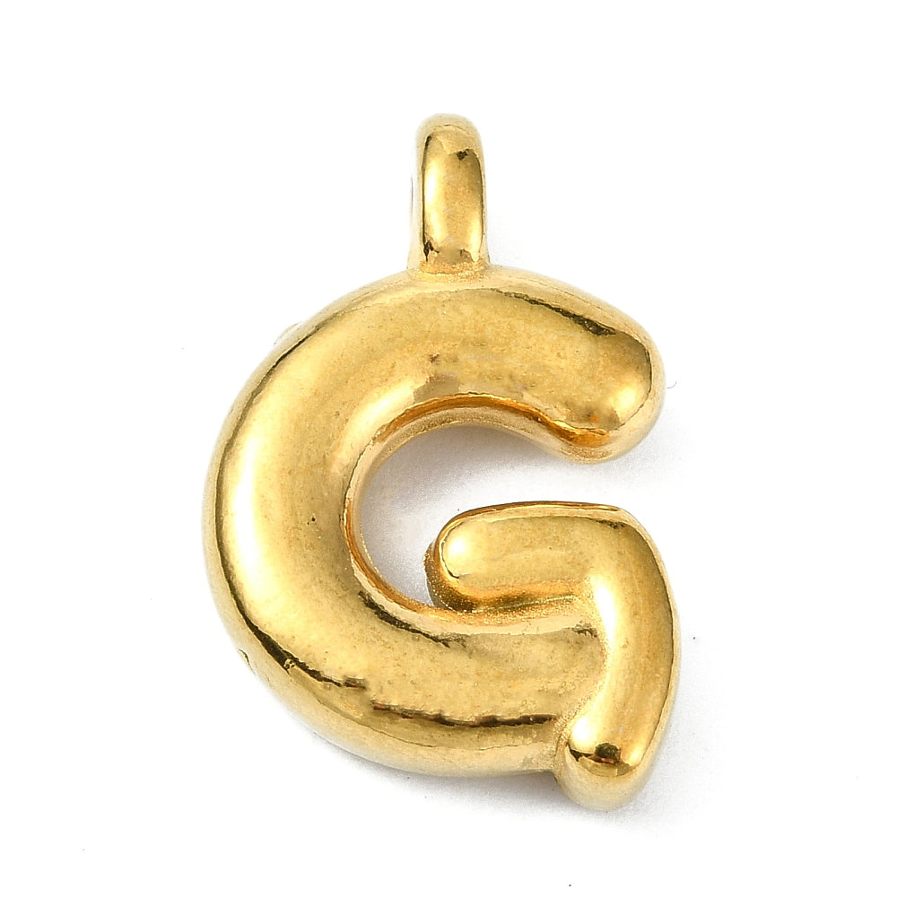 Ballon letter bedels Ion Plating RVS 18kt gold plated