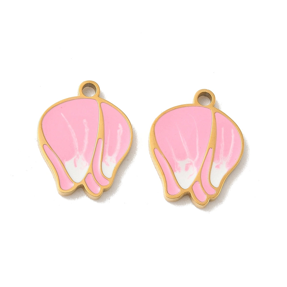 Ion Plating RVS Tulp bedel Roze