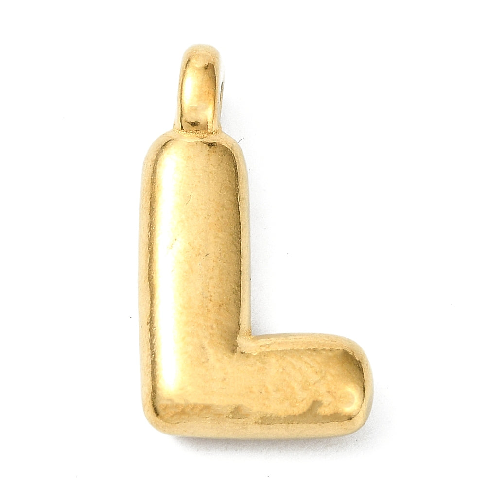 Ballon letter bedels Ion Plating RVS 18kt gold plated