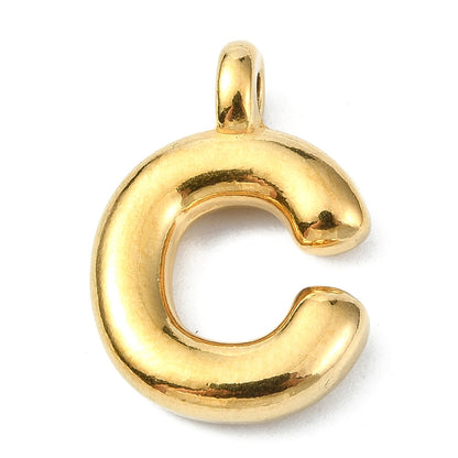 Ballon letter bedels Ion Plating RVS 18kt gold plated