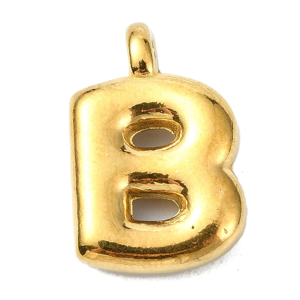 Ballon letter bedels Ion Plating RVS 18kt gold plated