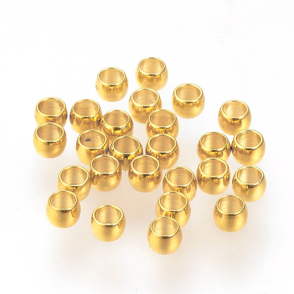 Ion Plating RVS knijpkralen 2x1.5mm
