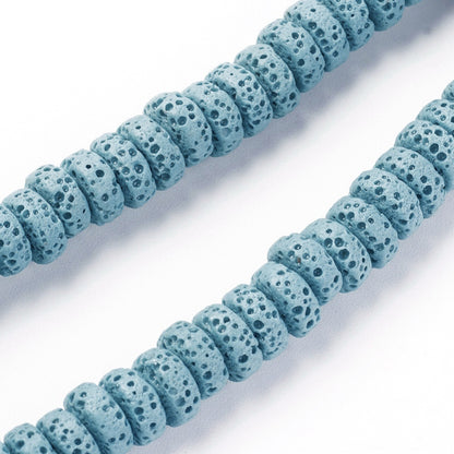 Natuurlijke lavasteen kralen 8,5x3mm Sky Blue