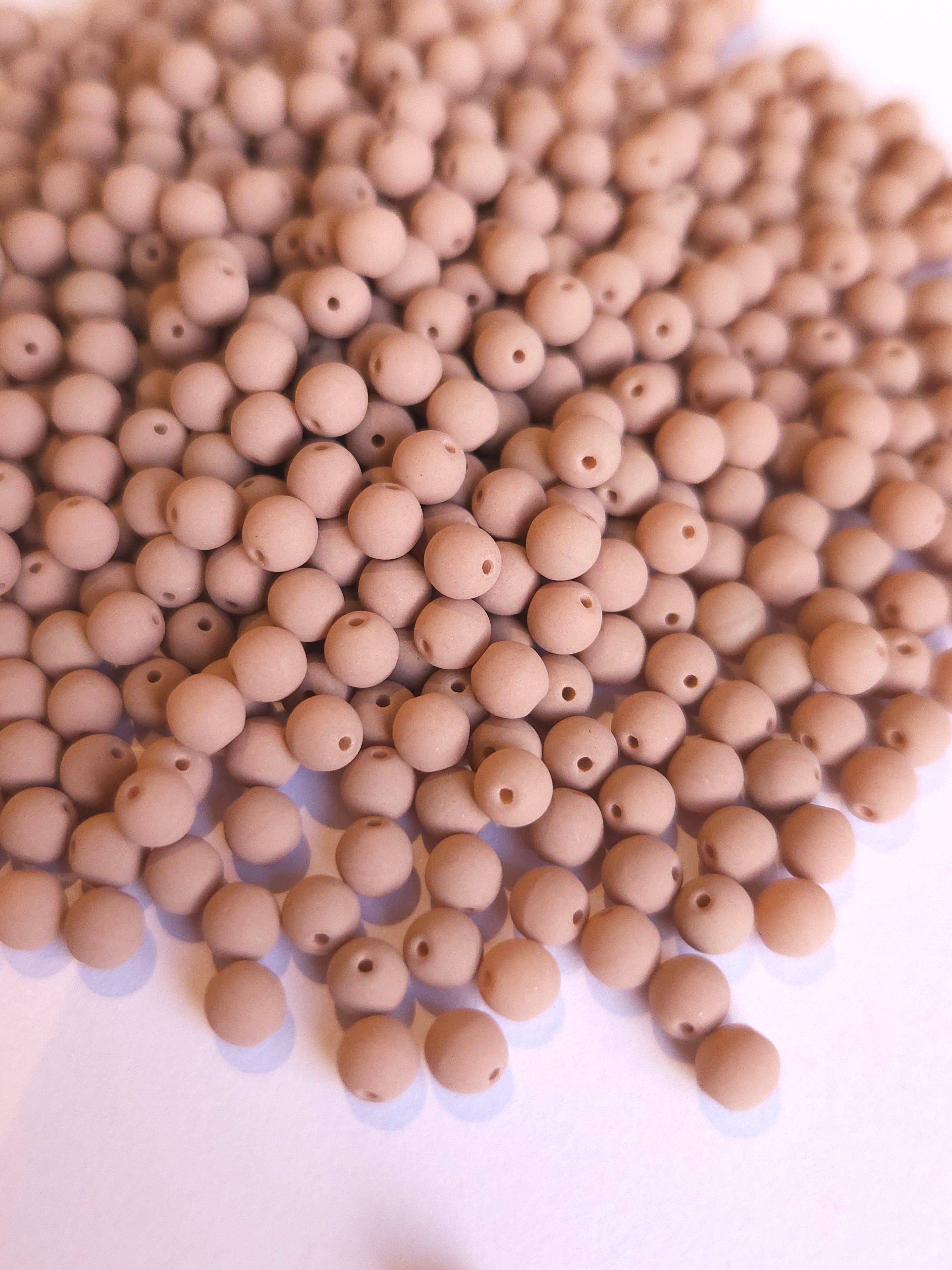 Tsjechisch Rond 4mm Alabaster Cocoa