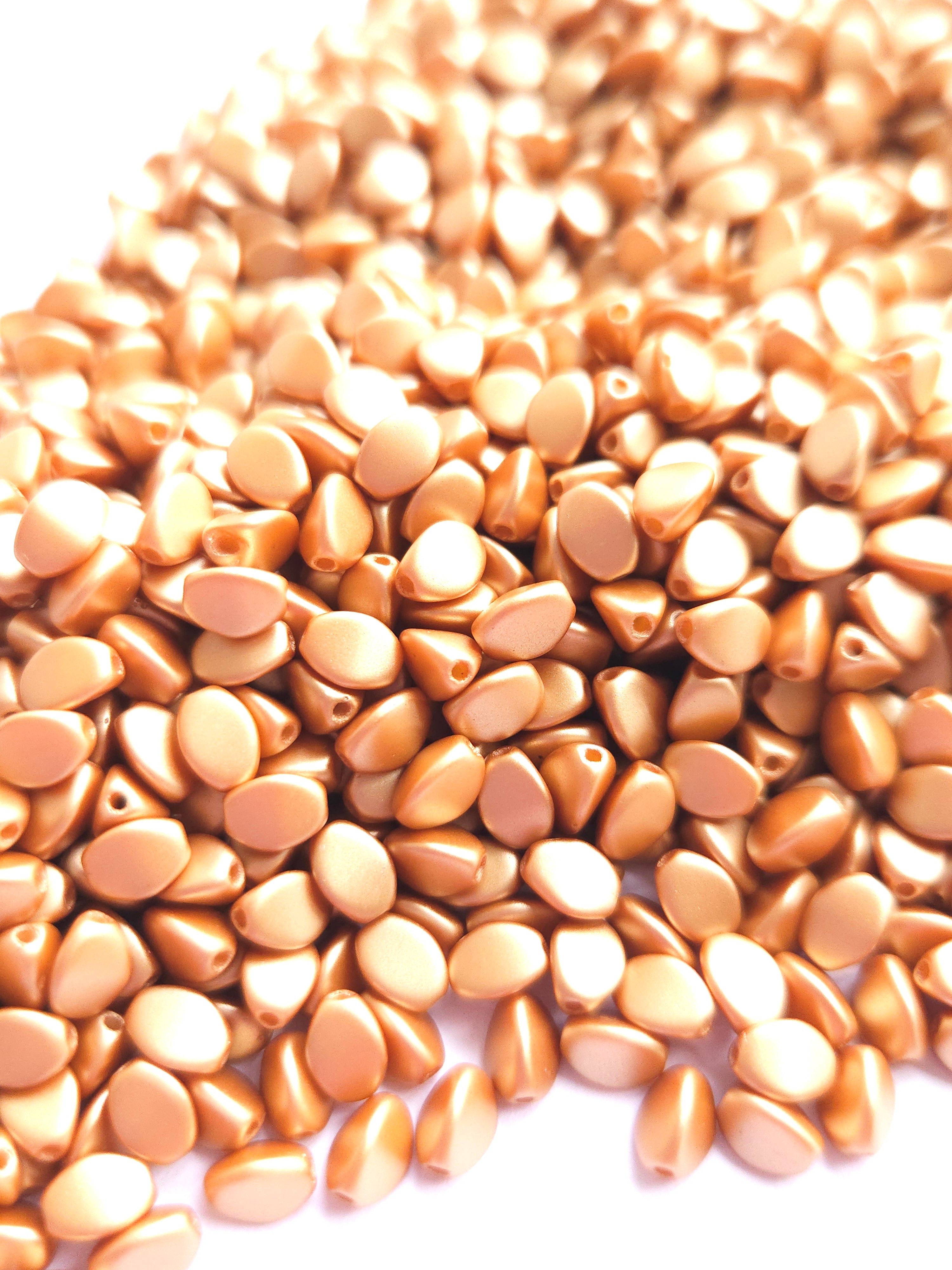 Beukenootje 5x3mm Pastel Amber