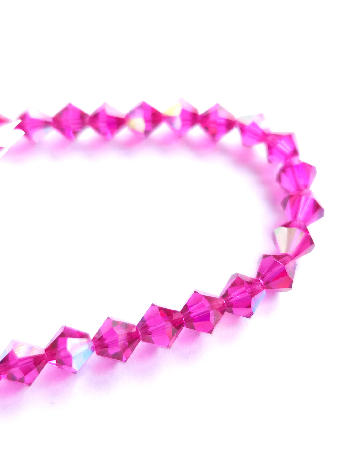 Preciosa Bicone 6mm Fuchsia AB 21st