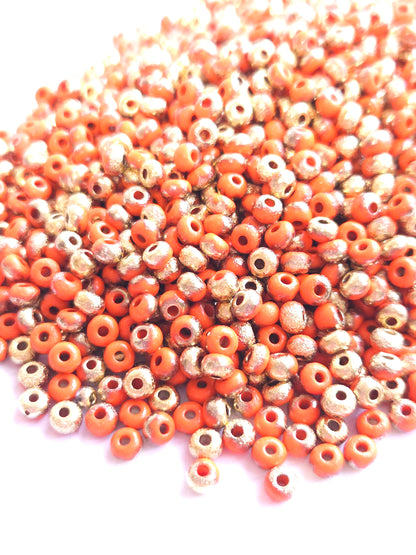 Preciosa Rocailles 6/0 Orange Etched Amber