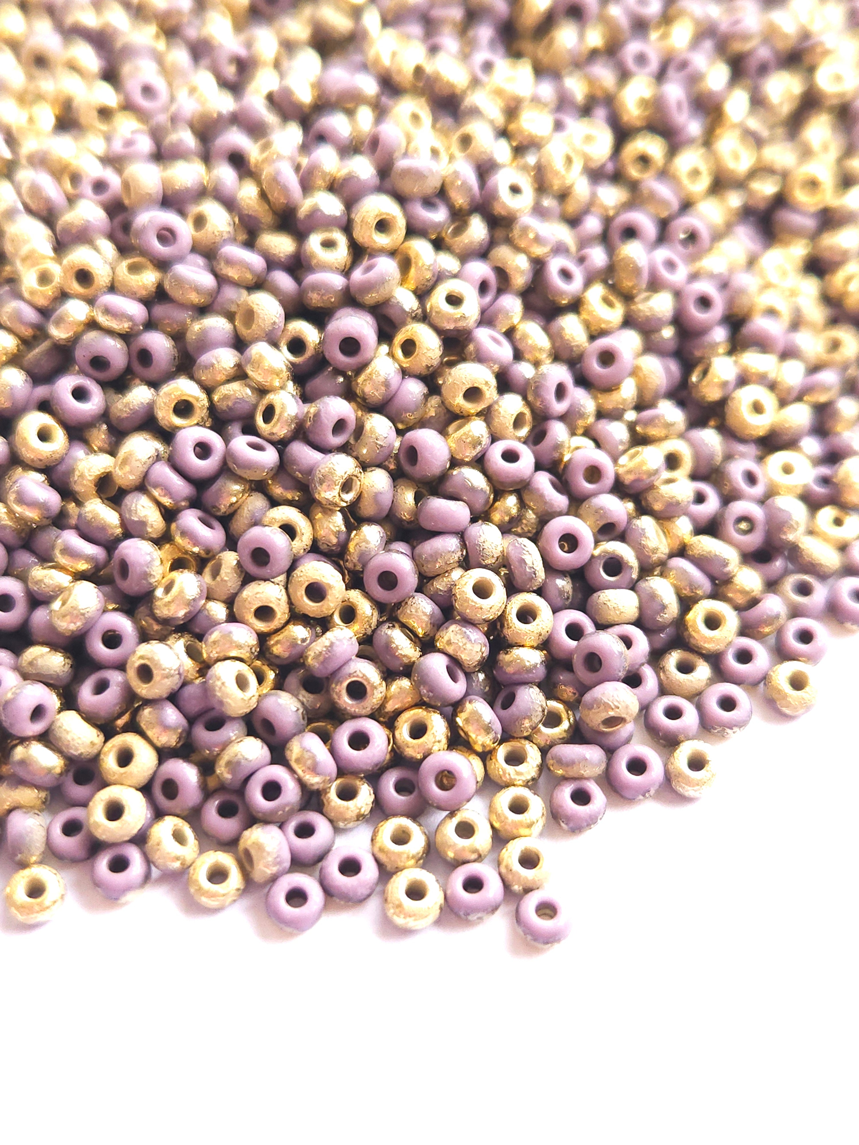 Preciosa Rocailles 8/0 Violet Etched Amber