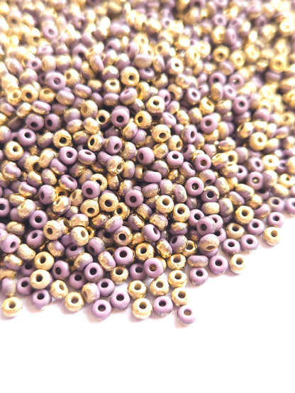 Preciosa Rocailles 8/0 Violet Etched Amber