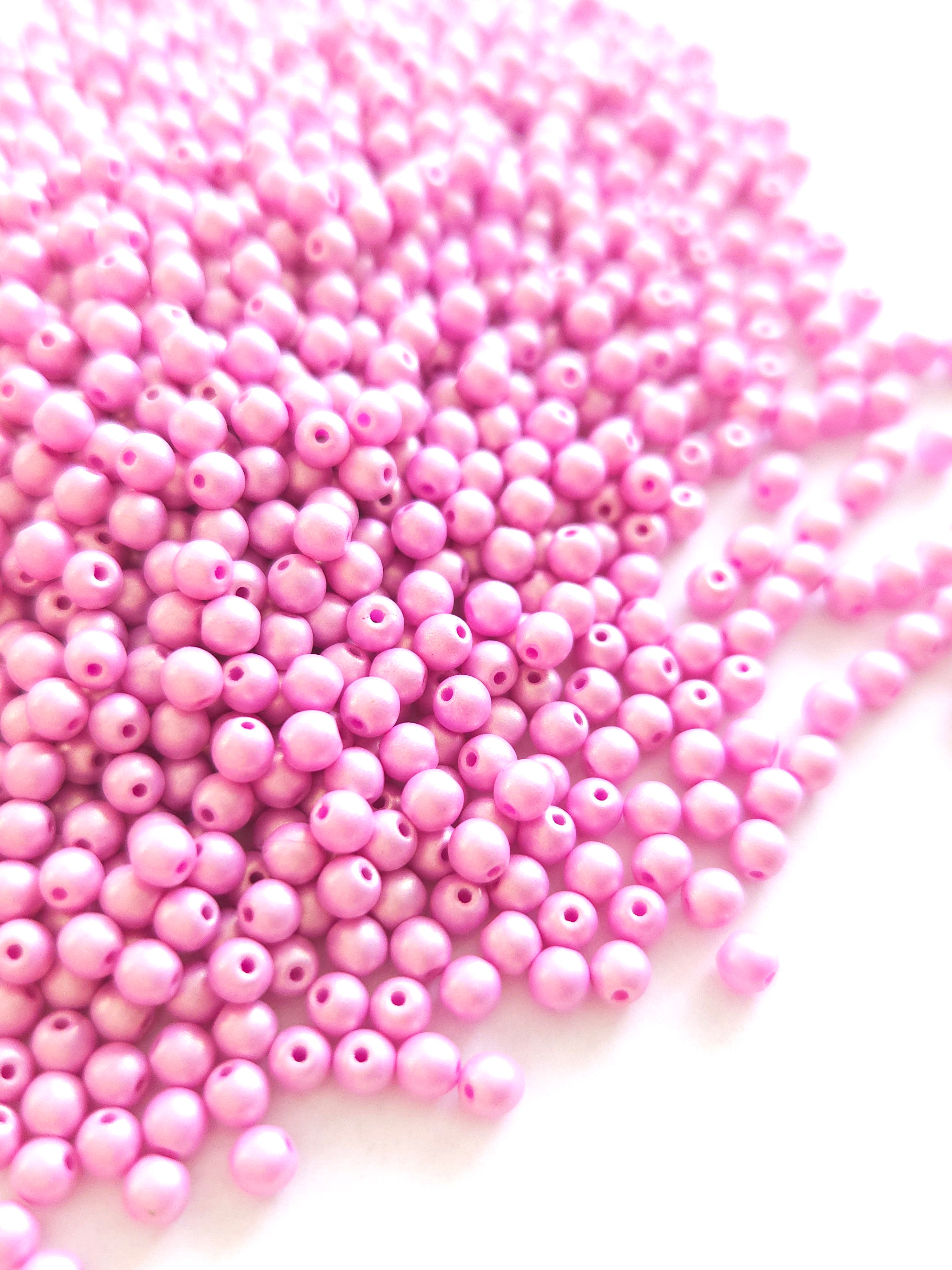 Tsjechische glaskralen 3mm rond &