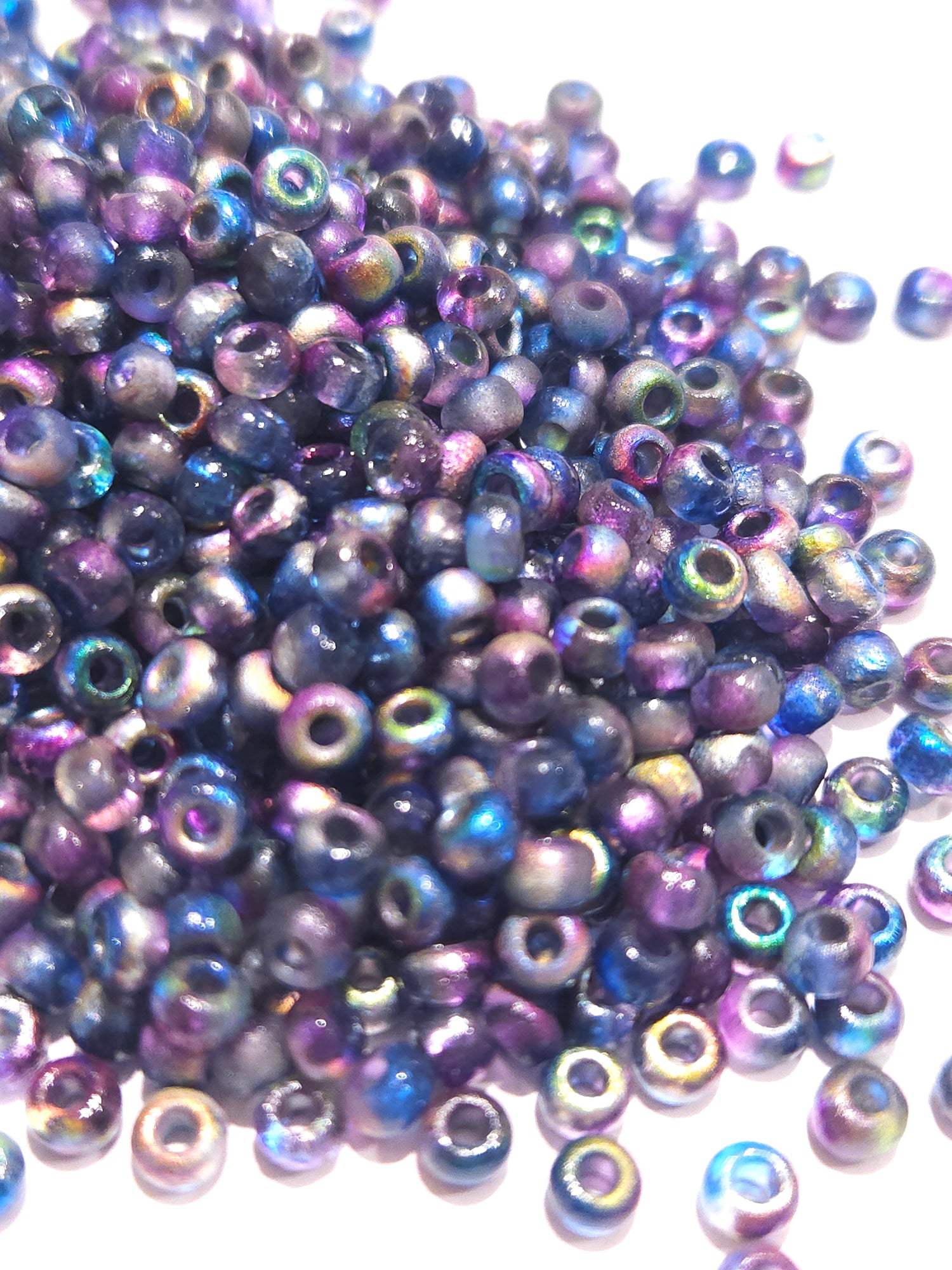 Tsjechische Rocailles 6/0 Crystal Etched Magic Blue 95100E