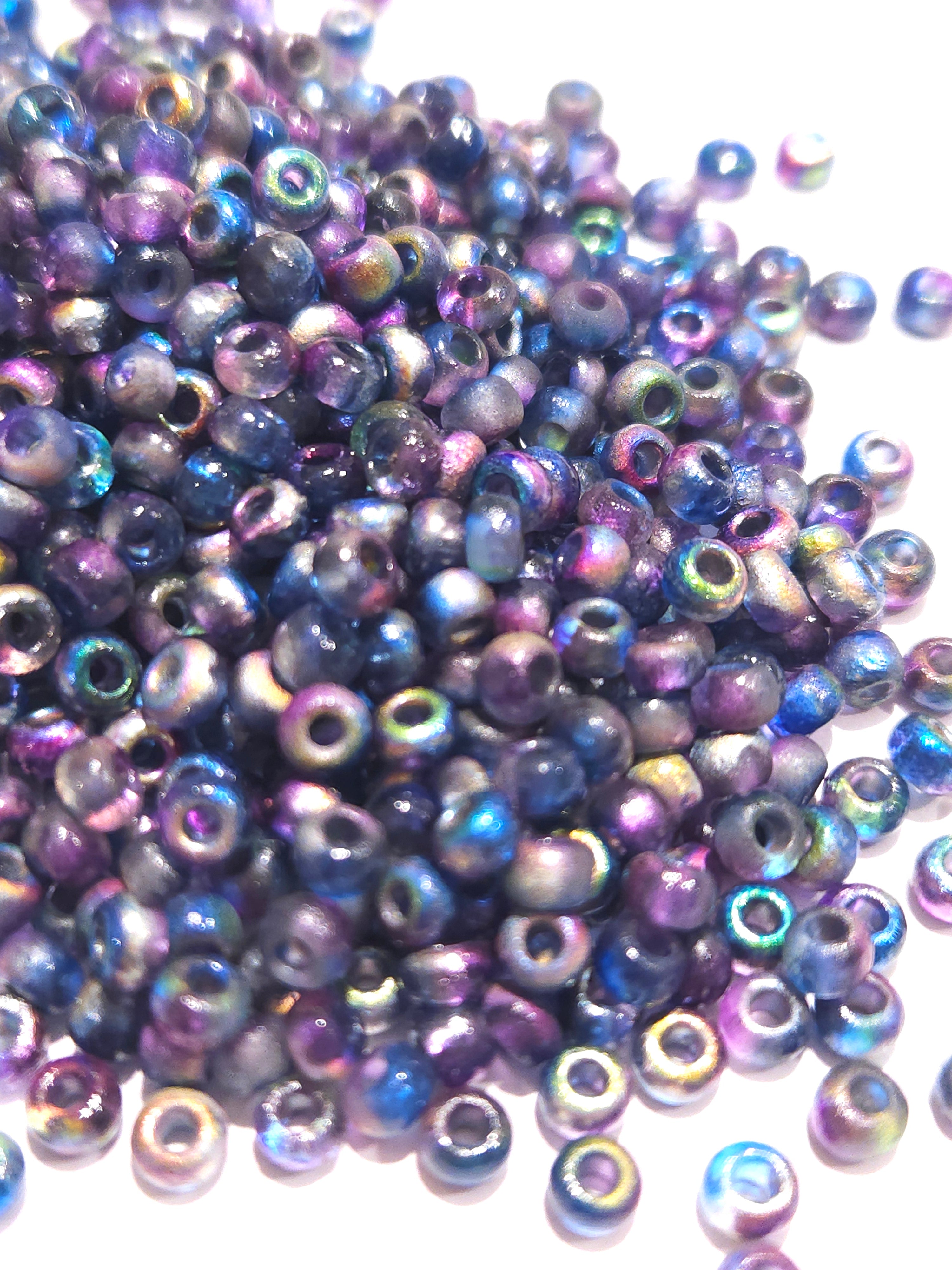 Tsjechische Rocailles 6/0 Crystal Etched Magic Blue 95100E