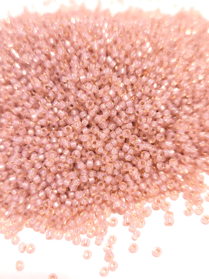 Miyuki Rocailles 11/0 Dyed Blush Silver Lined Alabaster 0579