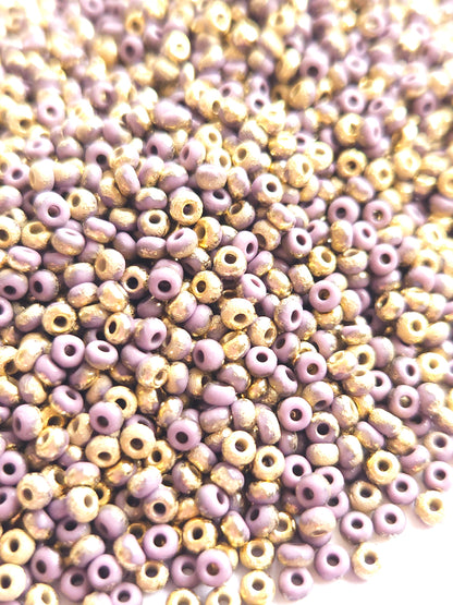 Preciosa Rocailles 8/0 Violet Etched Amber