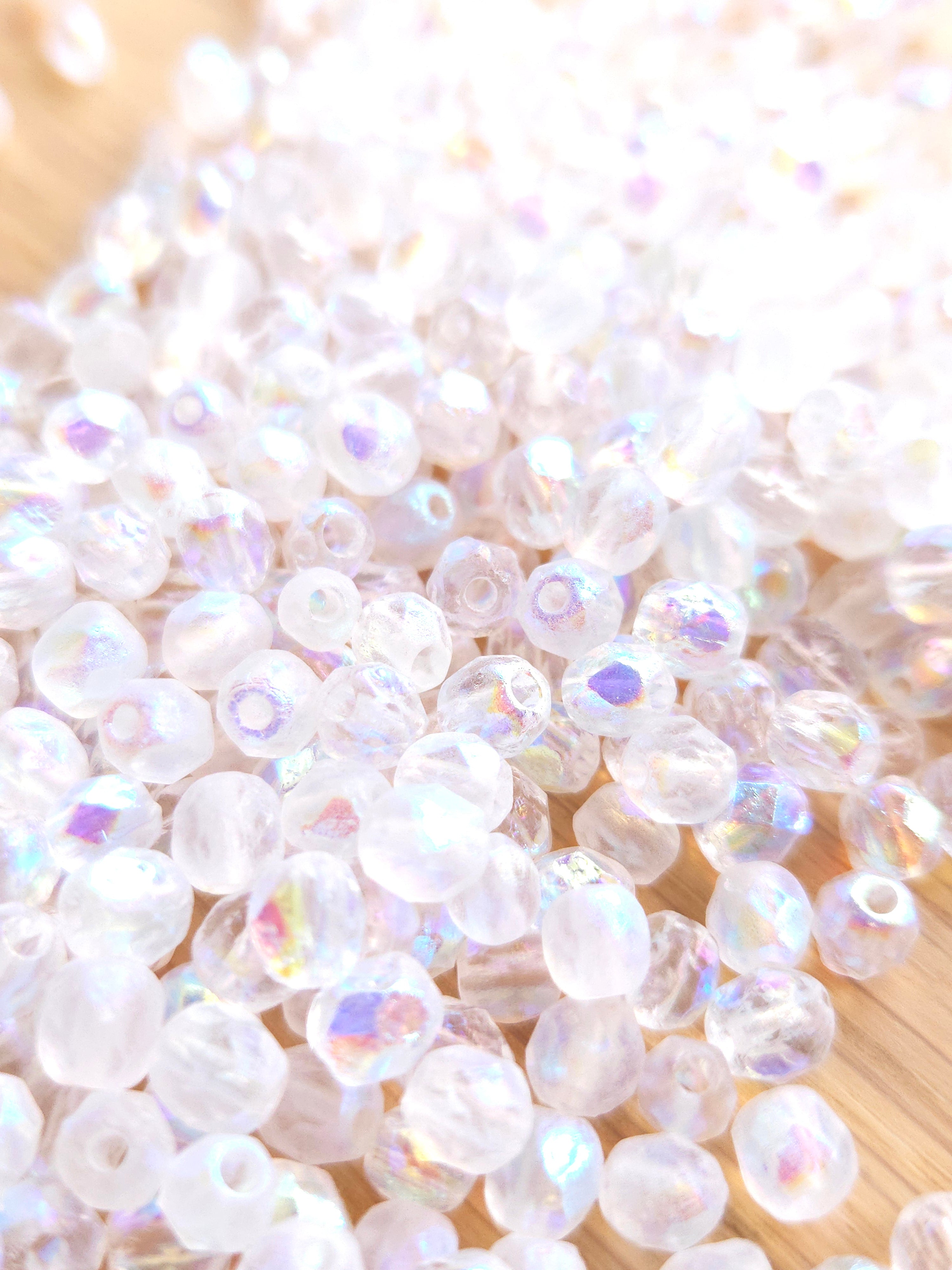 Fire Polished 6mm Crystal Etched AB Full