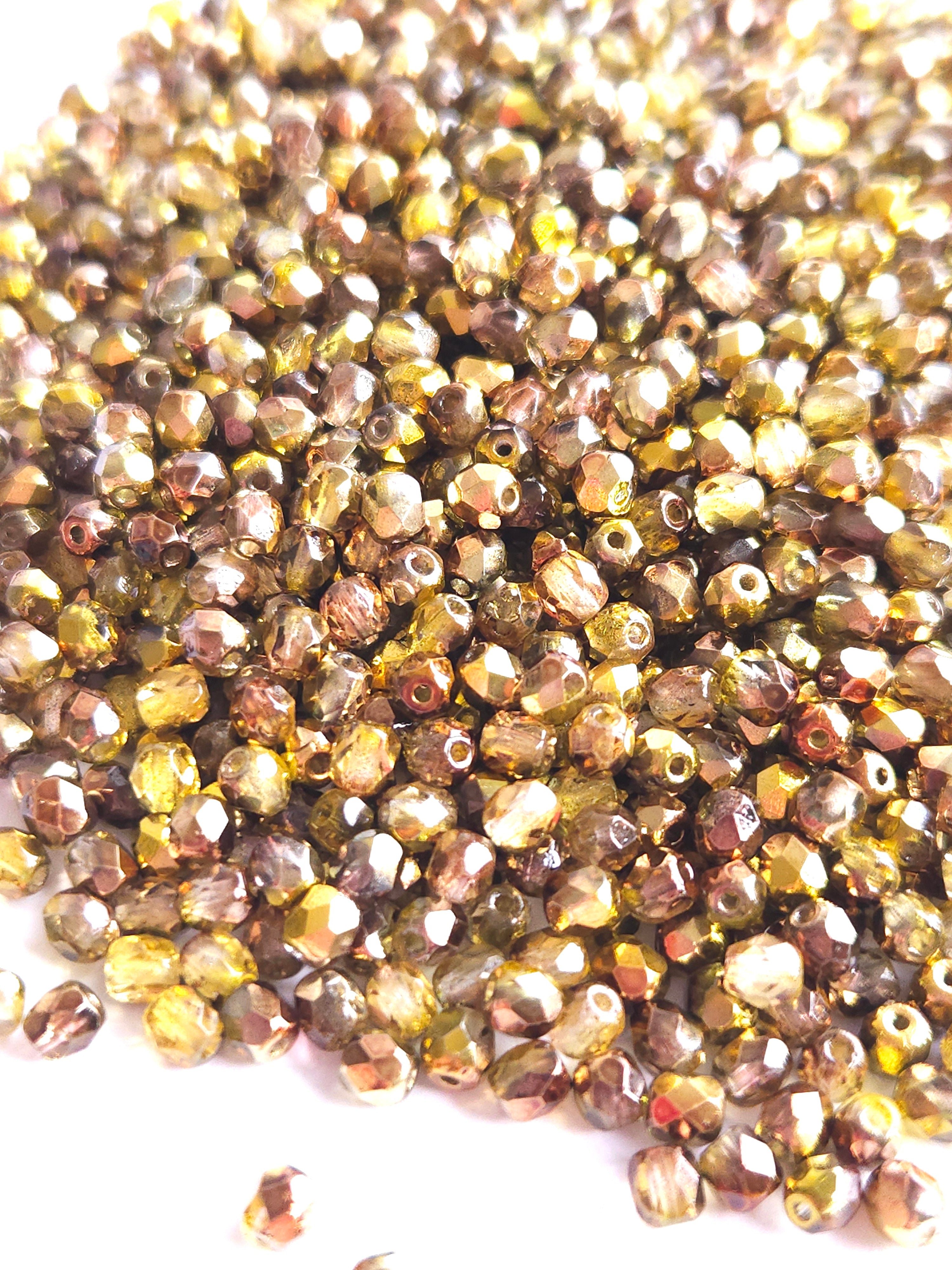 Fire Polished 4mm Sunny Magic Crystal Gold