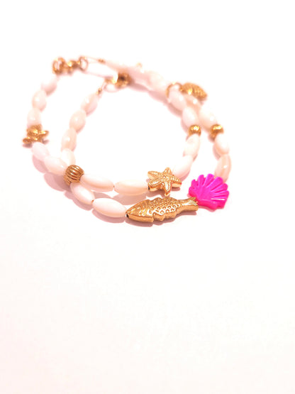 Zoetwater schelp kralen Wit ovaal 9x4x4mm per streng