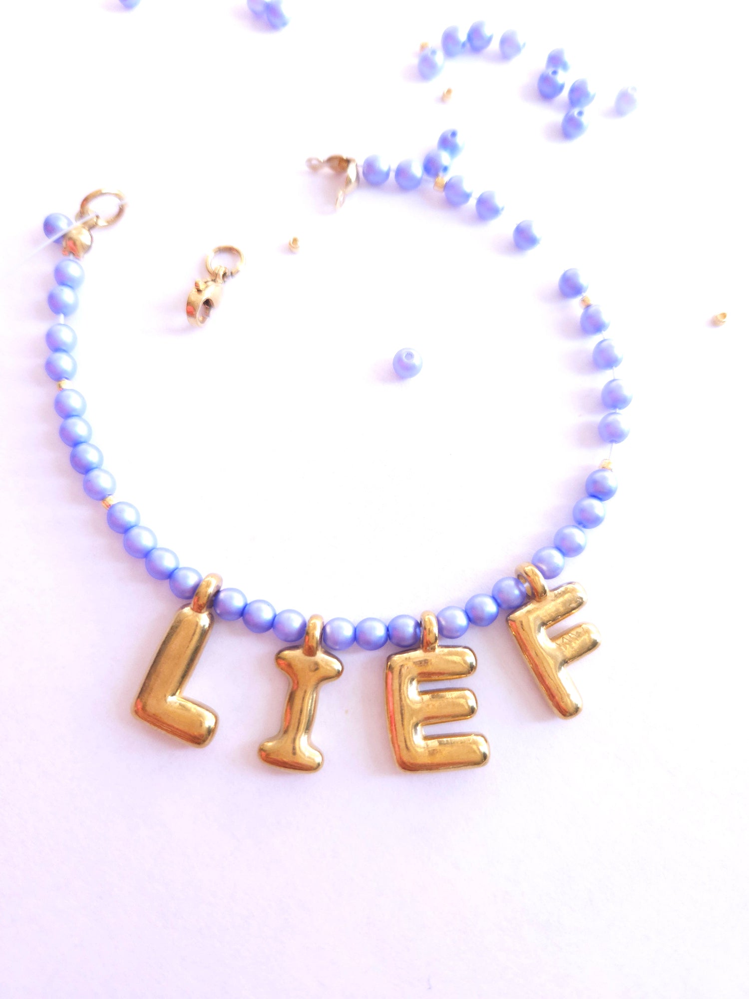 Ballon letter bedels Ion Plating RVS 18kt gold plated