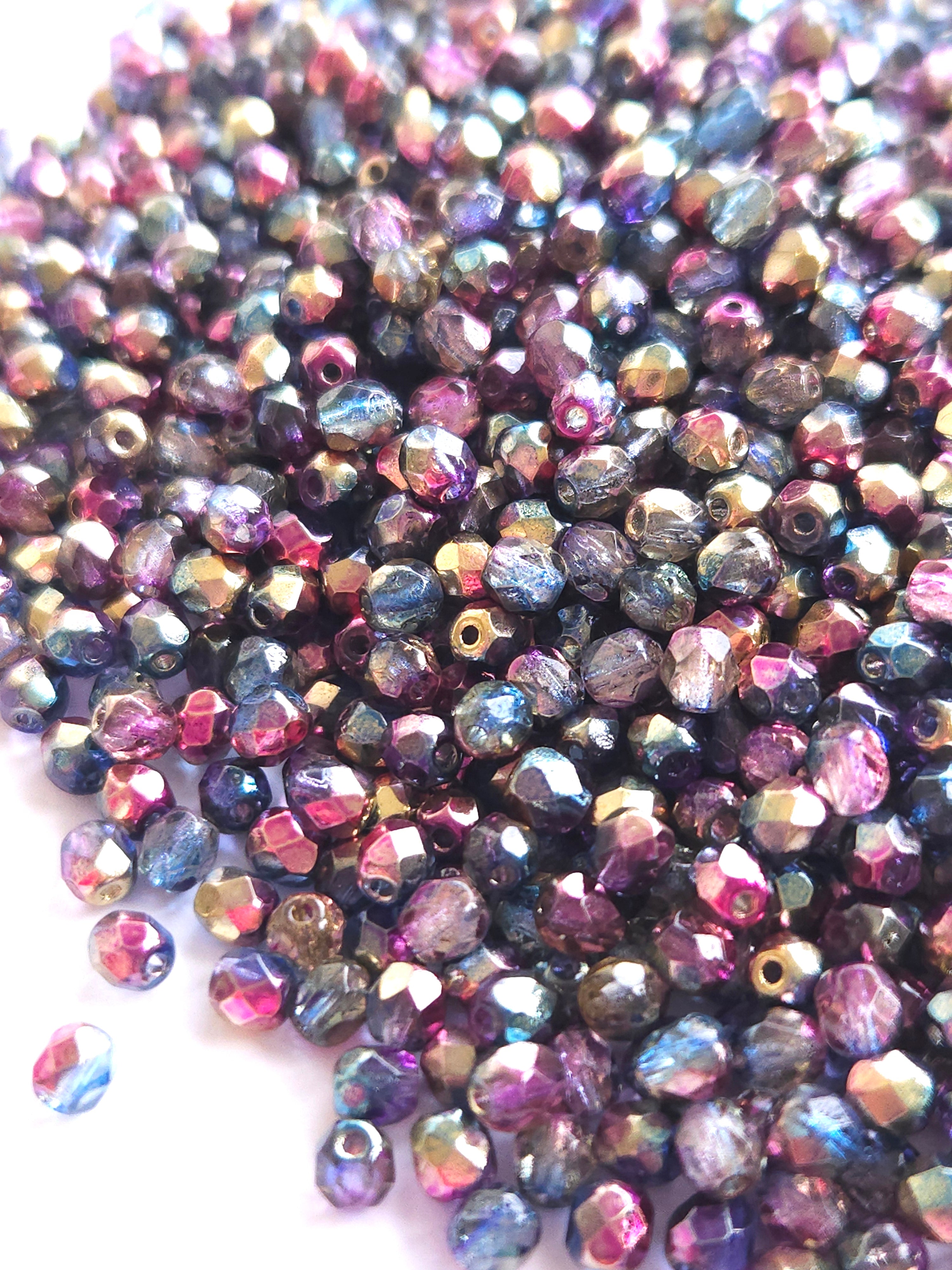 Fire Polished 4 mm Sunny Magic Royal