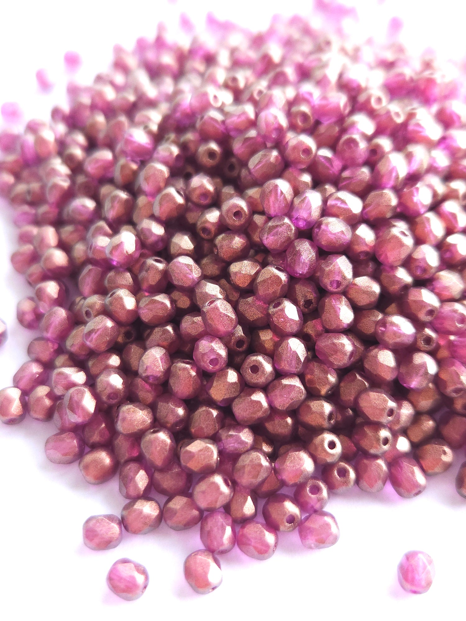 Fire Polished 4mm Crystal Persian Pink GT