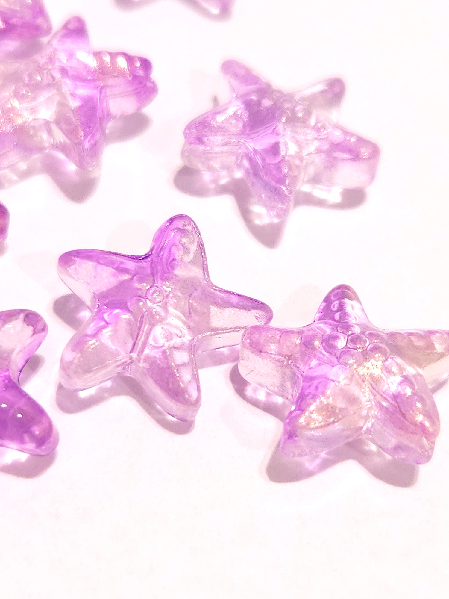 Zeester glaskraal paars zee thema sieraden maken