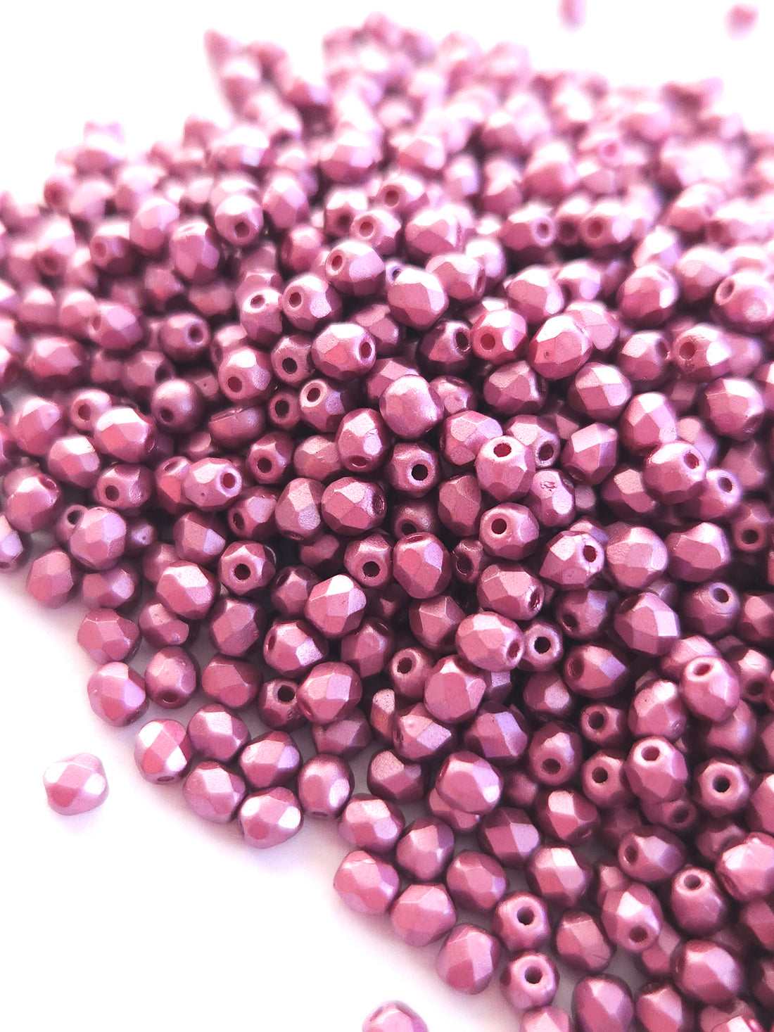 Fire Polished 3mm Pastel Burgundy