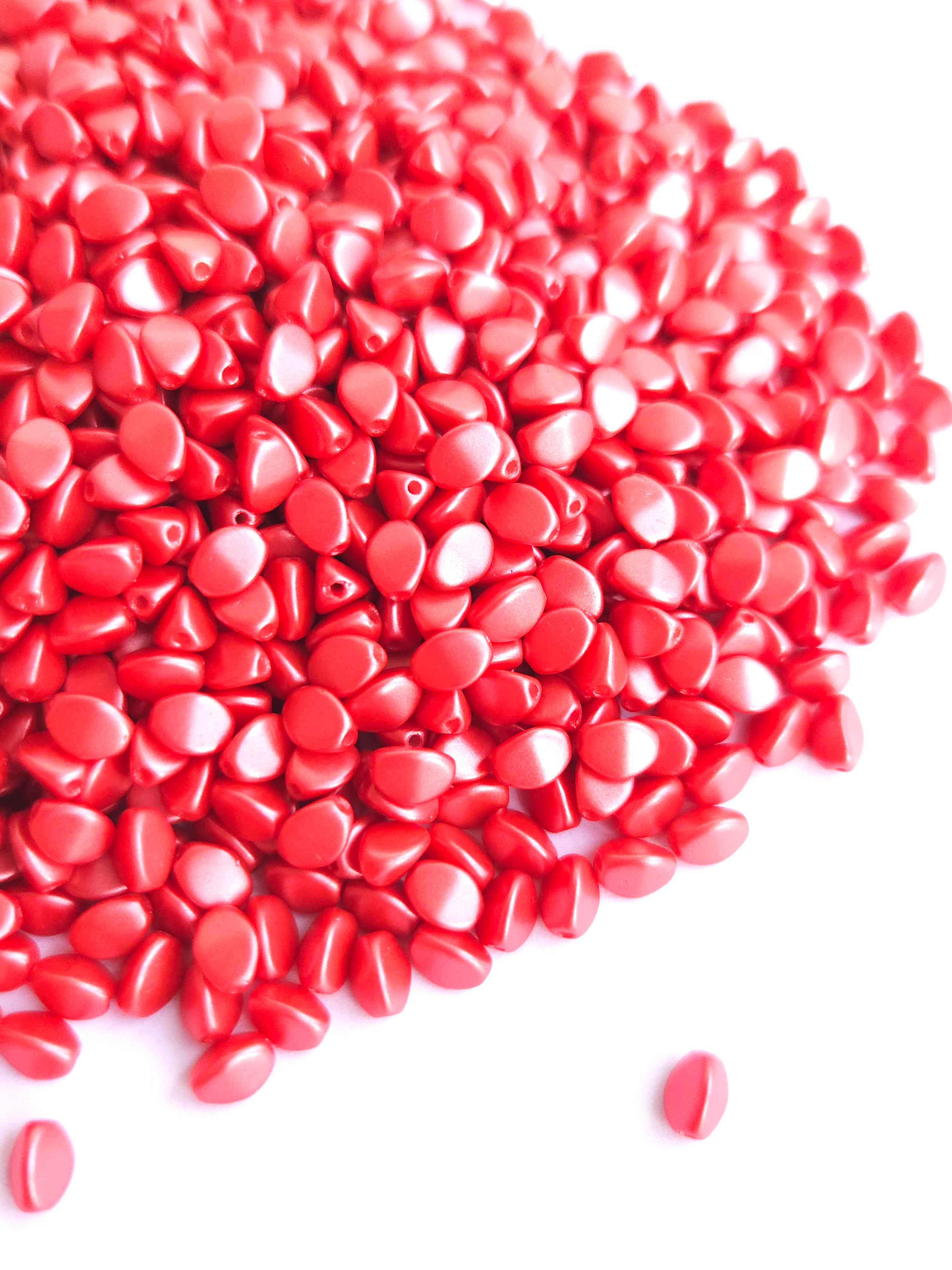 Beukenootje 5x3mm Pastel Dark Coral