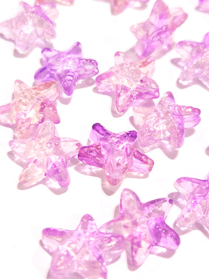 Zeester glaskraal paars zee thema sieraden maken