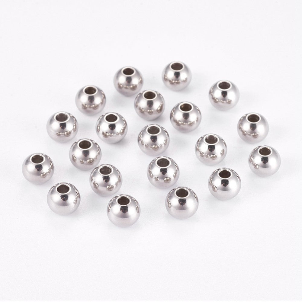 Ion Plating stainless steel bead 4x3mm