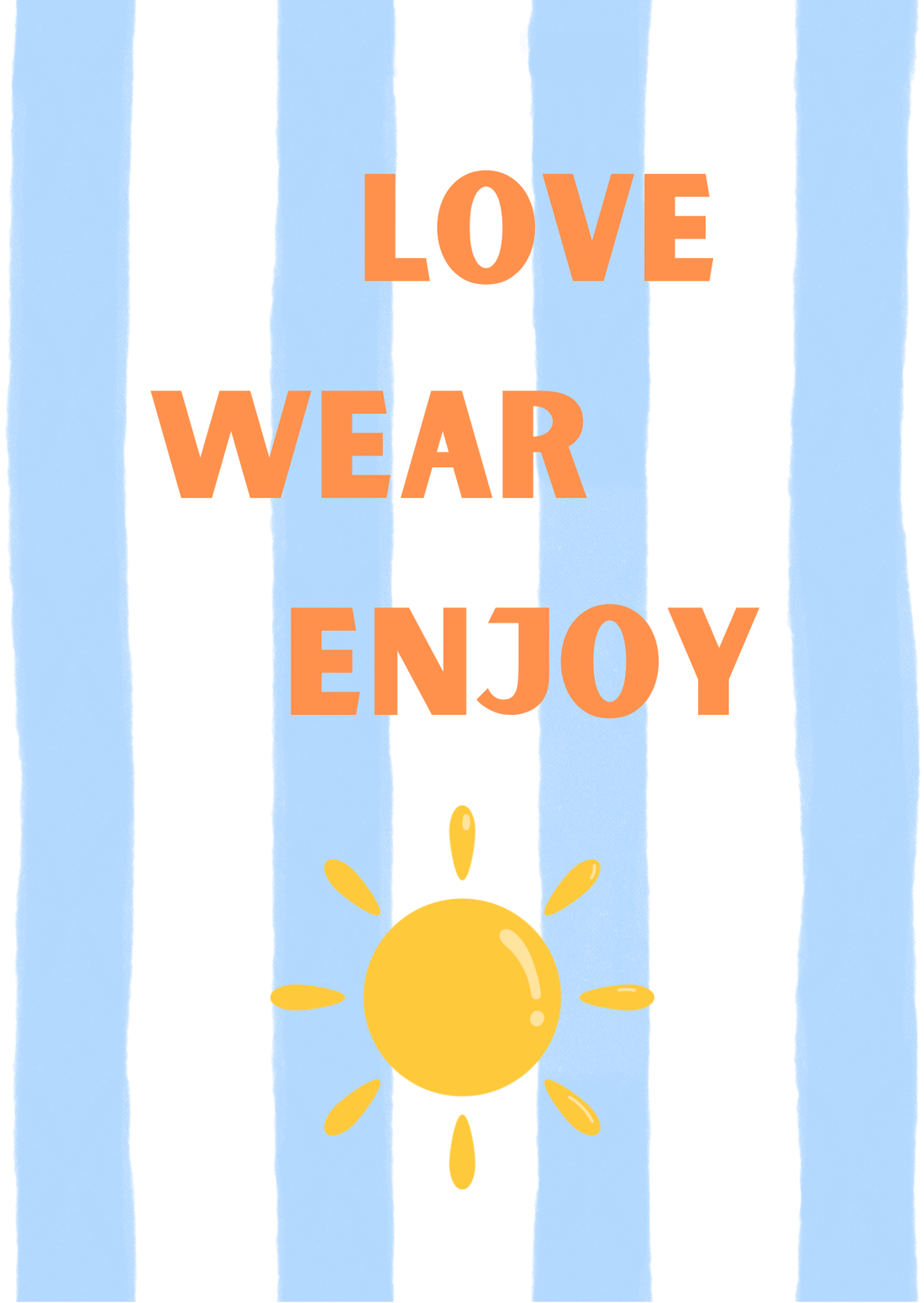 Mini kaartje Love Wear Enjoy 5st