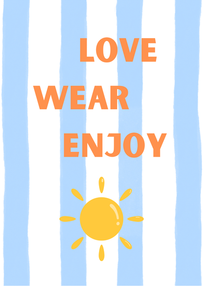 Mini kaartje Love Wear Enjoy 5st
