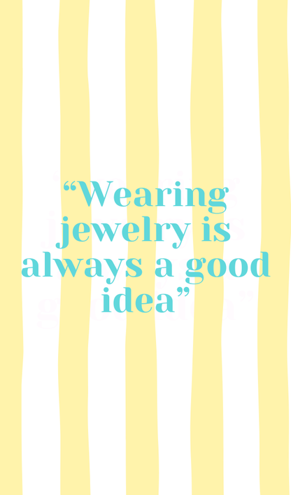Mini kaartje Wearing Jewelry is always a good idea 5st