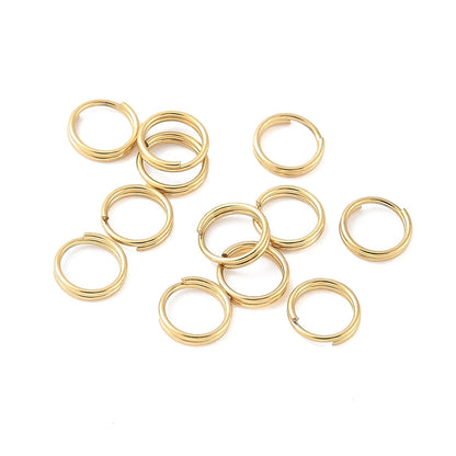 Splitring Ion Plating RVS 5x1mm 18kt gold plated